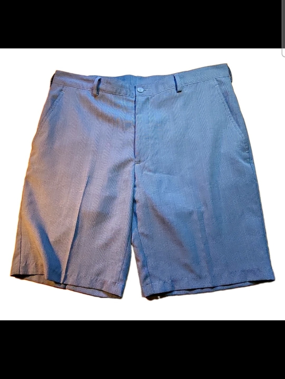 Jos. A. Bank Classic Men's Plaid Chino Shorts Gray,Sz 36, Pockets. Excellent